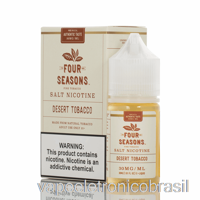 Vape Eletrônico Deserto Tabaco Sal - Quatro Estações - 30ml 50mg